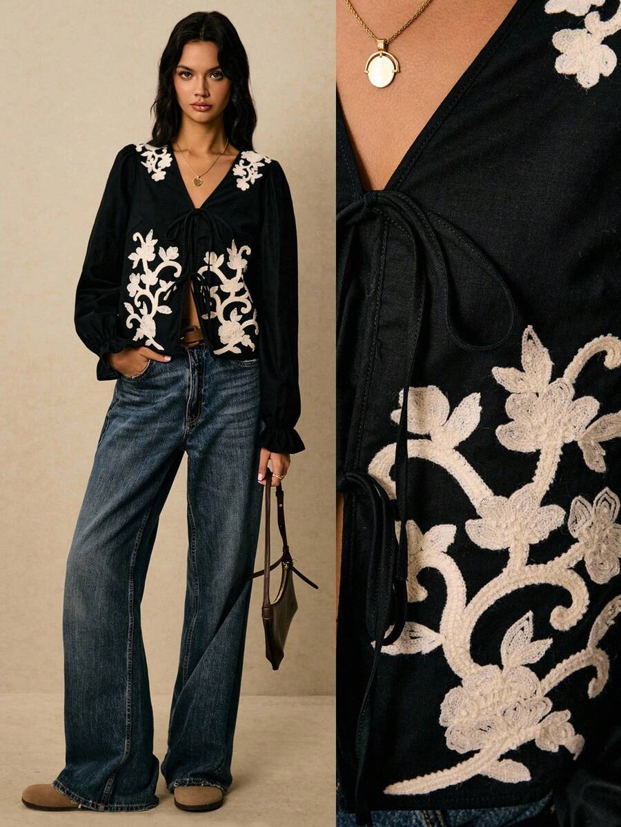 Blouse fleurie casual femme — pour le bureau