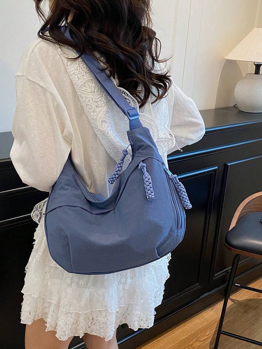 Sac bandoulière souple femme — multi-poches