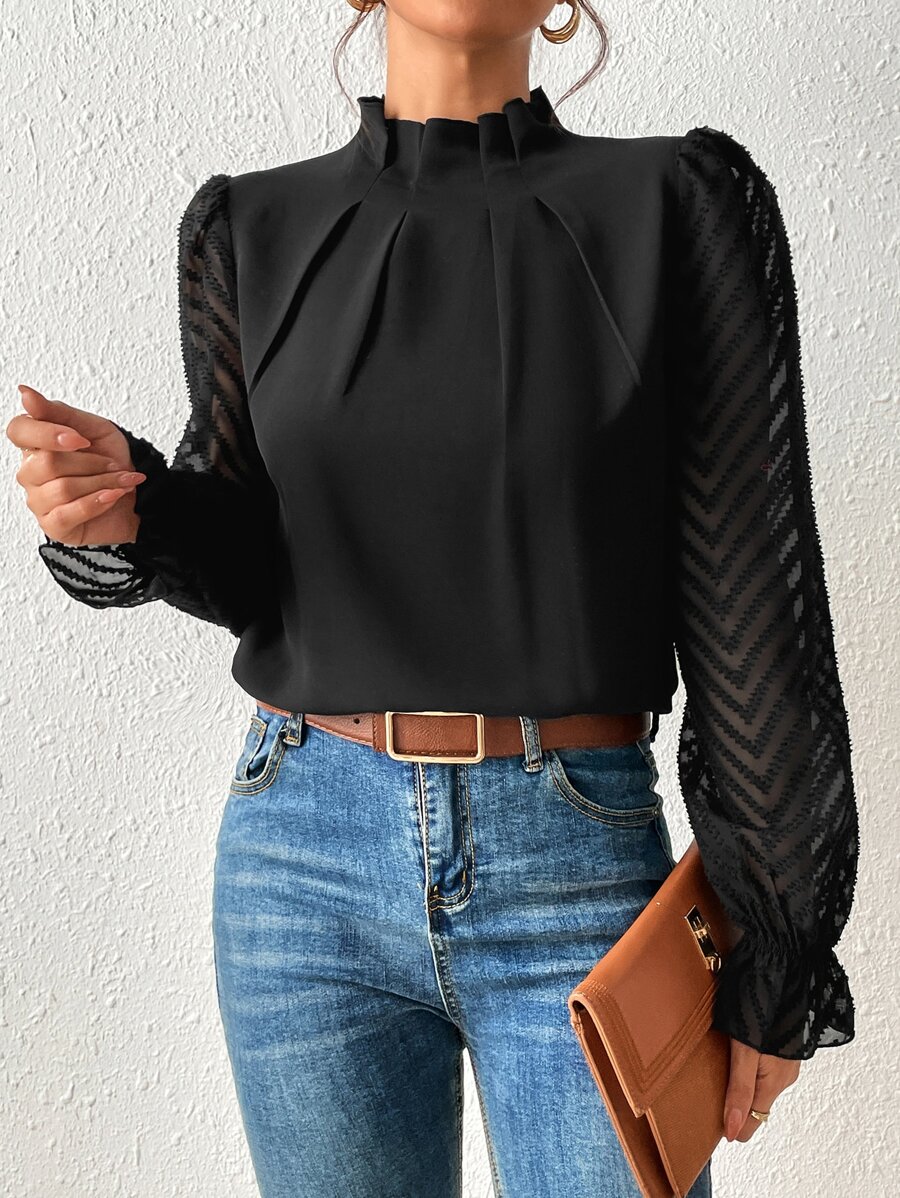 Blouse élégant manches évasées — à porter tous les jours
