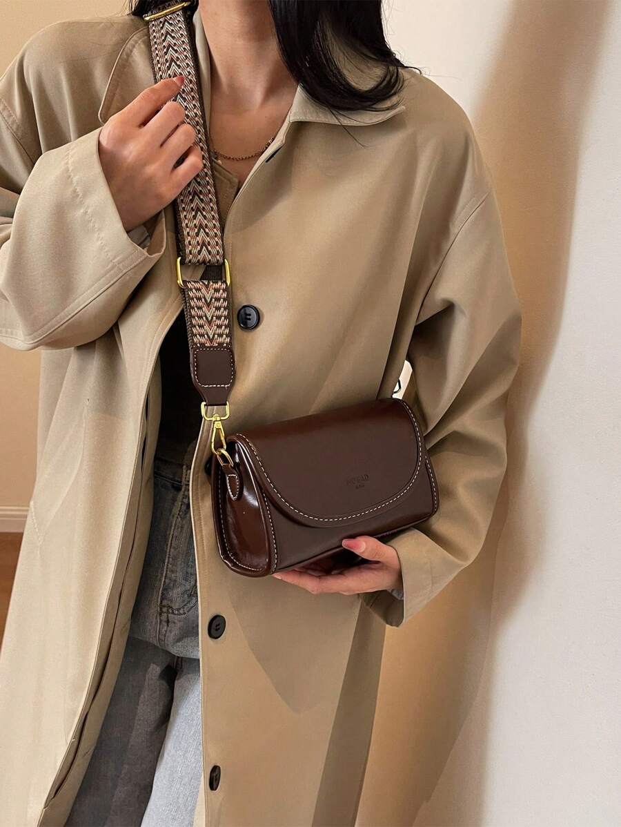 Sac polyuréthane carré large bandoulière femme — pour boutique