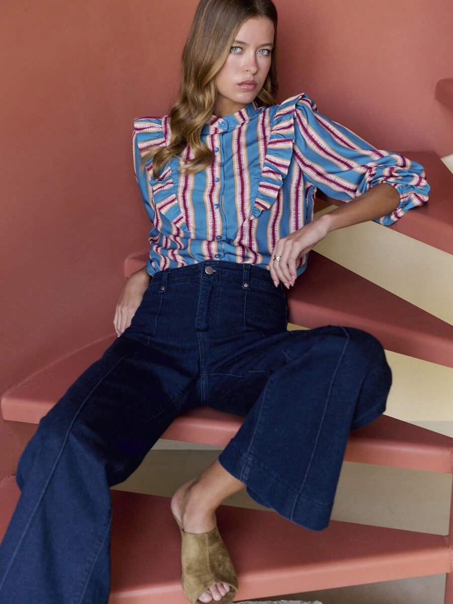 Chemise rayée casual femme — à porter tous les jours