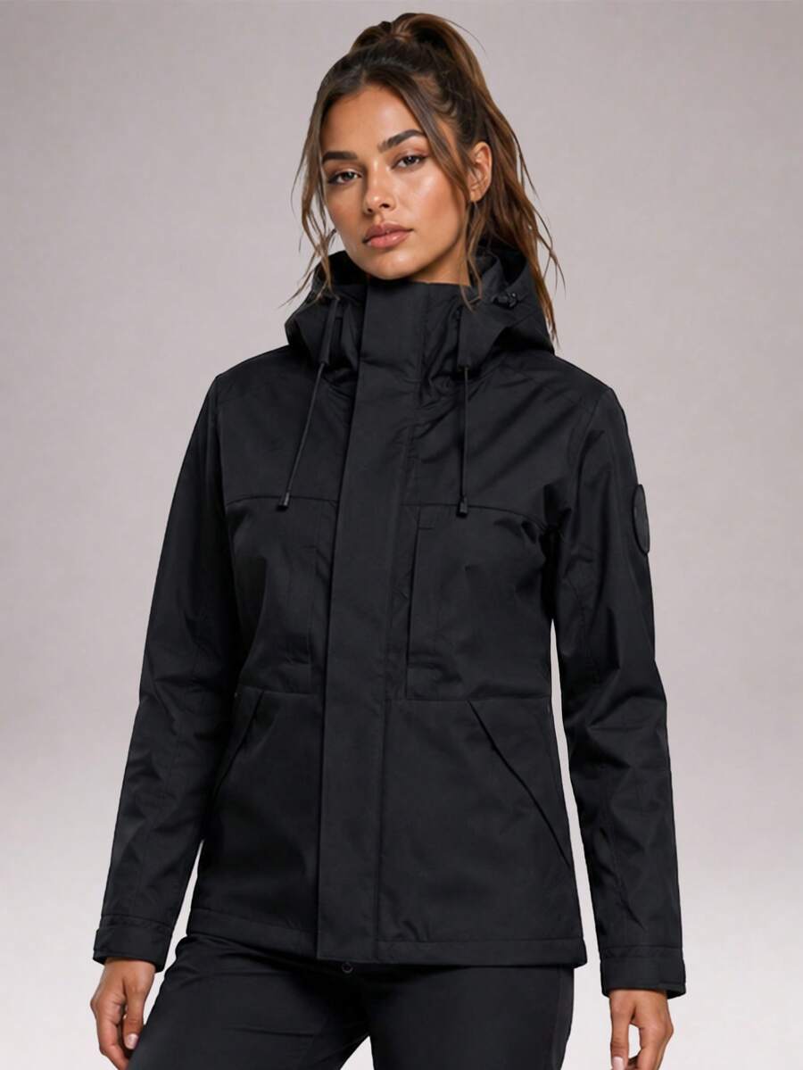 Veste noir étoffe femme