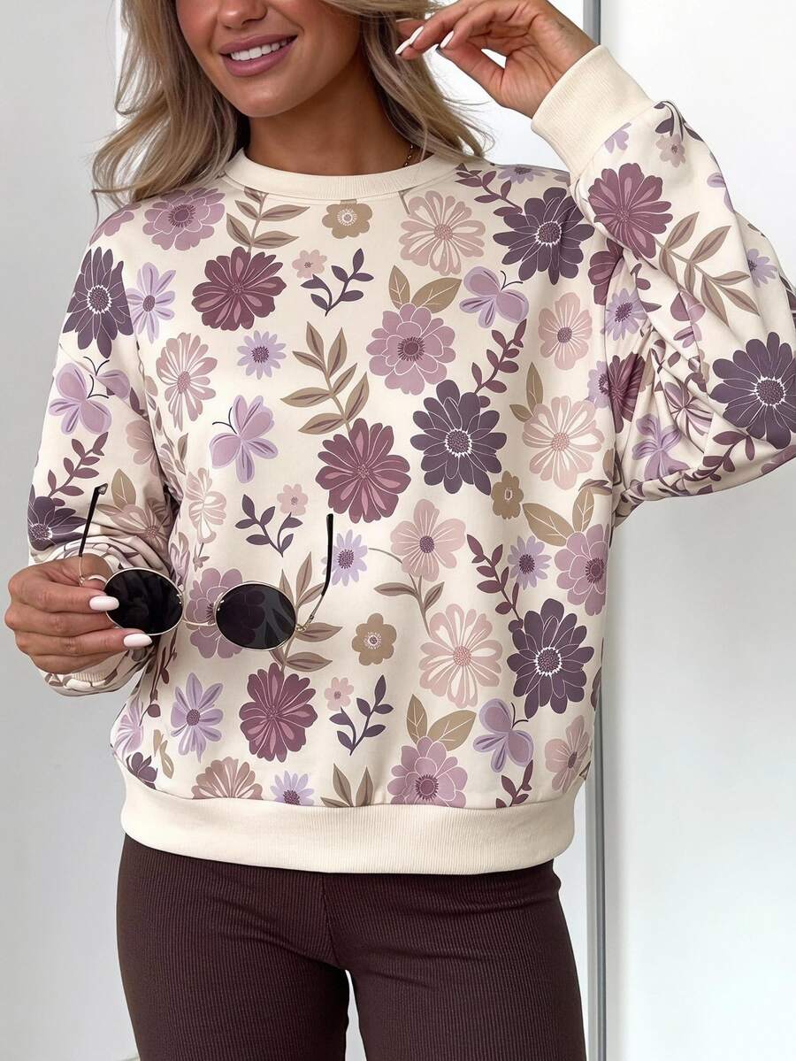 Sweat-shirt long rayé femme — pour collège