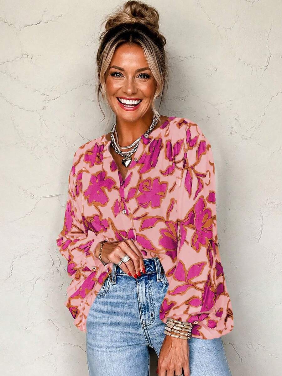 Blouse fleurie casual — pour une soirée